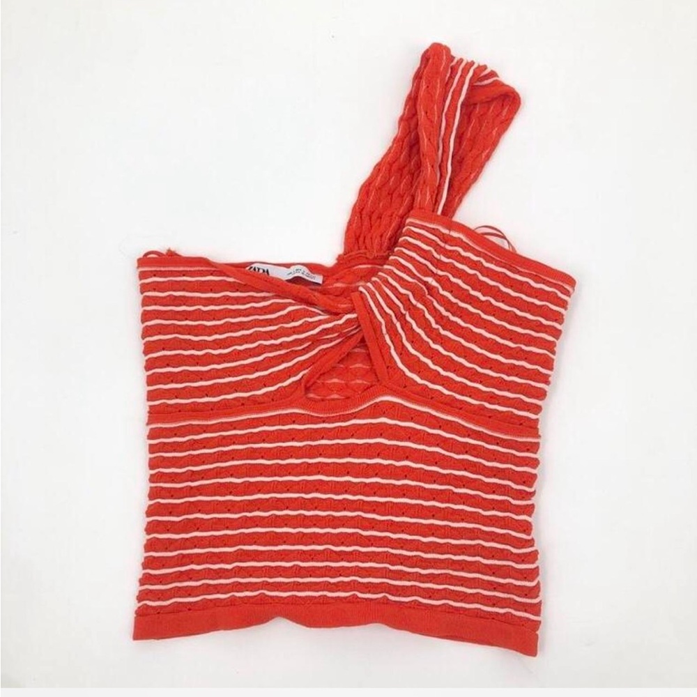 Orange Striped Women's Top